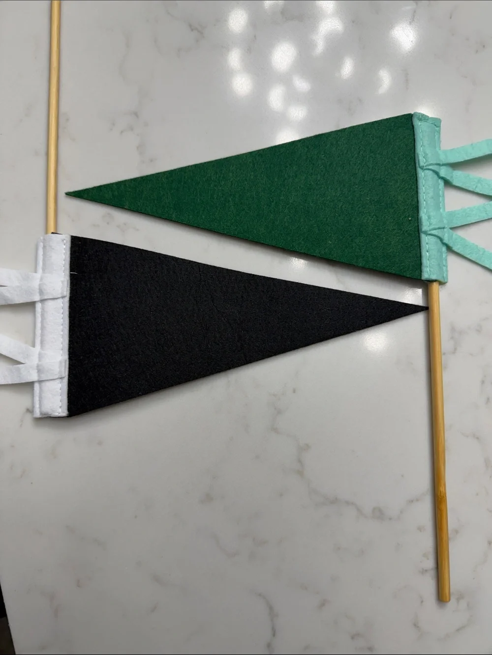 First Day of School & 4th Grade Felt Pennant Photo Props - Green and Black